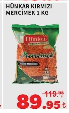 Hünkar Kirmizi Merci̇Mek 1 Kg