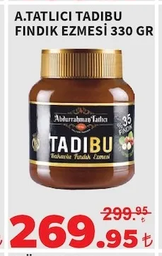 A.Tatlici Tadibu Findik Ezmesi 330 Gr