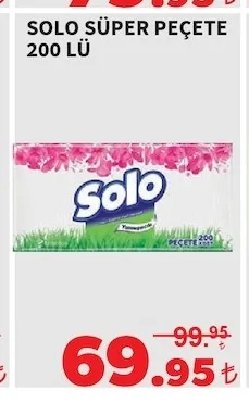 Solo Süper Peçete 200 Lü