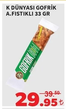 K Dünyasi Gofri̇K A.Fistikli 33 Gr