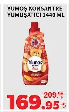 Yumoş Konsantre Yumuşatıcı 1440 Ml