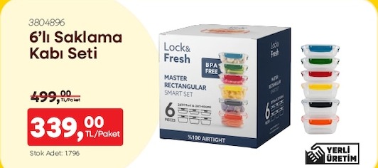 6'Lı Saklama Kabı Seti