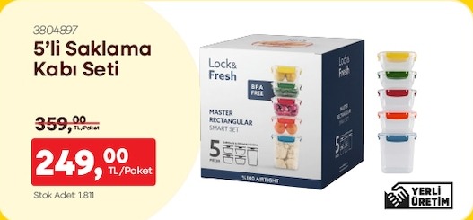 5'Li Saklama Kabı Seti