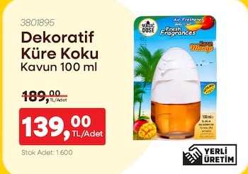 Dekoratif Küre Koku Kavun 100 Ml
