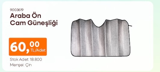 Araba Ön Cam Güneşliği