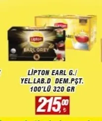 Lipton Earl G./ Yellow Label Dem. Pşt. 100'Lü 320 Gr