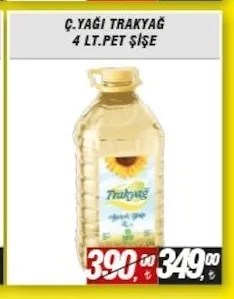Ç.Yağı Trakyağ 4 Lt.Pet Şişe