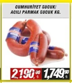 Cumhuriyet Sucuk/ Acili Parmak Sucuk Kg.