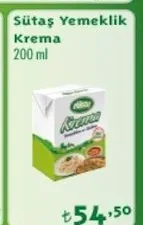 Sütaş Yemeklik Krema 200 Ml