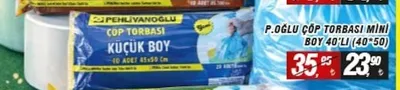 Pehlivanoğlu Çöp Torbası Mini Boy 40'Lı