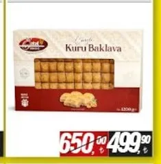 Cavidli Kuru Baklava 1200 Gr