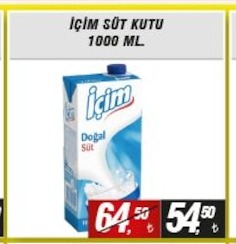 İçim Süt Kutu 1000 Ml