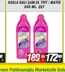 Kosla Halı Şampuanı El Tipi / Matik 850 Ml Çşt