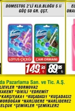 Domestos 2'Li Klo.Bloğu 5 I Li Güç 50 Gr. Çşt.
