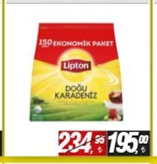 Lipton Doğu Karadeniz Demlik Poşet Çay 150'Li