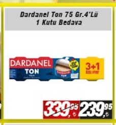 Dardanel Ton 75 Gr 4'Lü 1 Kutu Bedava