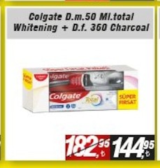 Colgate D.M.50 Ml.Total Whitening + D.F. 360 Charcoal