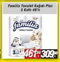 Familia Tuvalet Kagidi Plus 3 Katli 40'Li
