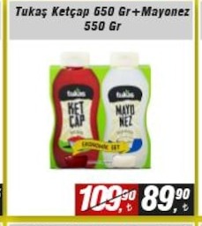 Tukaş Ketçap 650 Gr+ Mayonez 550 Gr