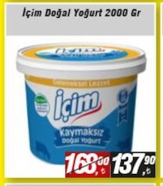 İçim Doğal Yoğurt 2000 Gr