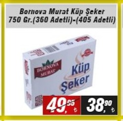 Bornova Murat Küp Şeker 750 Gr.(360 Adetli)-(405 Adetli)