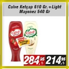 Calve Ketçap 610 Gr.+Light Mayonez 540 Gr