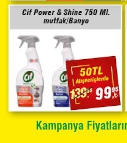 Cif Power & Shine Mutfak/Banyo 750 Ml