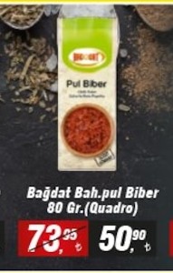 Bağdat Bah.Pul Biber 80 Gr.(Quadro)