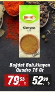 Bağdat Baharat Kimyon Quadro 75 Gr