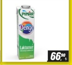Pinar Denge Laktozsuz Süt 1 Lt