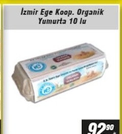 İzmir Ege Koop. Organik Yumurta 10 Lu