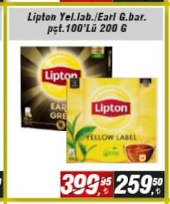 Lipton Yel.Lab./Earl G.Bar. Pşt.100'Lü 200 G