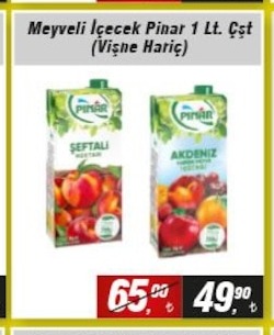 Meyveli İçecek Pınar 1 Lt. Çeşit (Vişne Hariç)