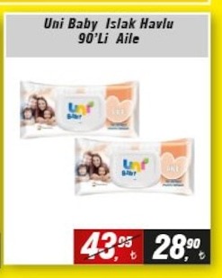 Uni Baby Islak Havlu 90'Lı Aile