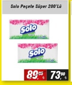 Solo Peçete Süper 200'Lü