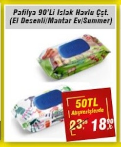 Pafilya 90'Lı Islak Havlu Çeşit