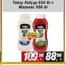 Tukaş Ketçap 650 G+ Mayonez 550 G