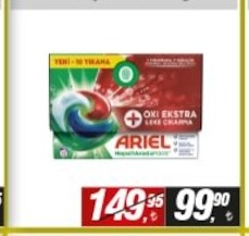 Ariel Oki Ekstra Leke Çıkarma 16 Adet Deterjan