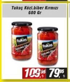 Tukaş Közlenmiş Biber Kırmızı 680 Gr