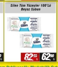 Silen Tüm Yüzeyler 100'Lü Beyaz Sabun