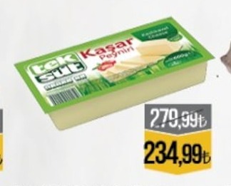 Tek Süt Kaşar Peyniri 600G