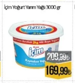Içim Yoğurt Yarım Yağlı 3000 Gr