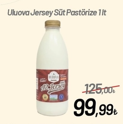 Uluova Jersey Süt Pastörize 1 Lt