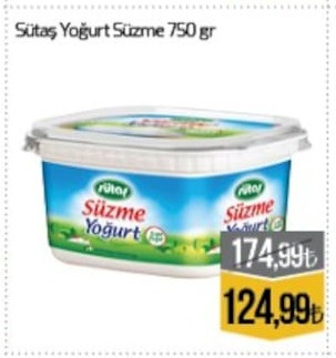 Sütaş Yoğurt Süzme 750 Gr