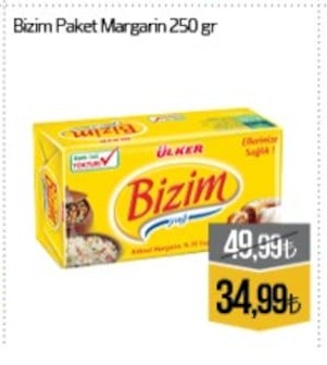 Bizim Paket Margarin 250 Gr