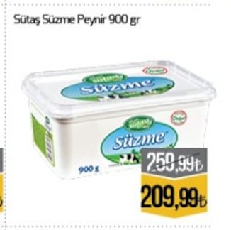 Sütaş Süzme Peynir 900 Gr