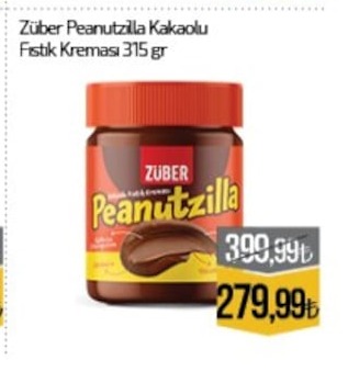 Züber Peanutzilla Kakaolu Fıstık Kreması 315 Gr