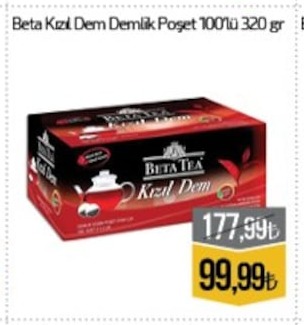 Beta Kızıl Dem Demlik Poşet 100'Lü 320 Gr