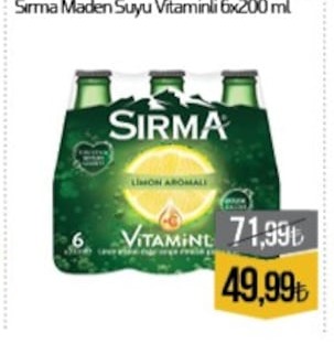 Sırma Maden Suyu Vitaminli 6X200 Ml