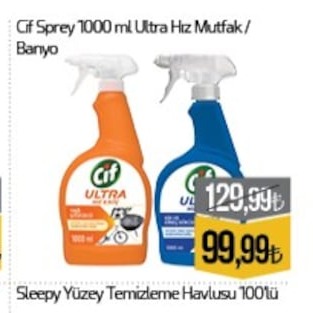 Cif Sprey 1000 Ml Ultra Hız Mutfak/ Banyo